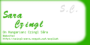 sara czingl business card